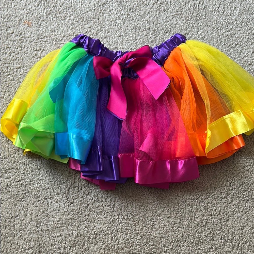 Colorful Rainbow Tutu Skirt for Kids